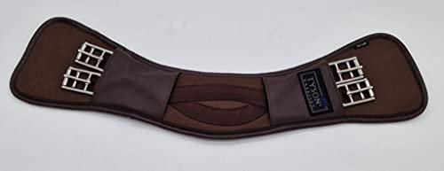 Tysons Breeches Sattelgurt Ohne Lastik Mondgurt Mond Gurt 45 50 55 60 65 70 75 80 85 90 cm Schwarz o.Braun Kurzgurt (55, Braun)