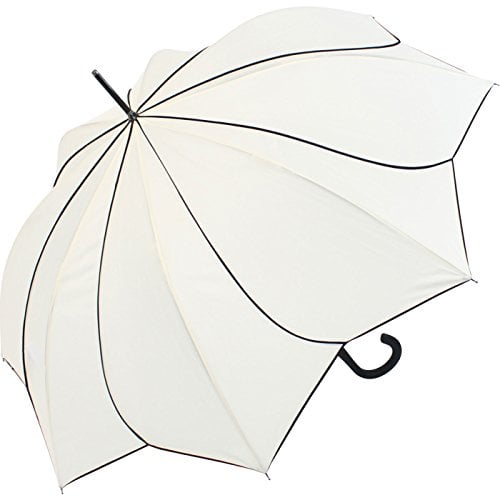 Pierre Cardin Stockschirm Damen groß stabil mit Automatik - Sunflower - weiß