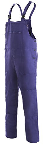 CXS Franta Arbeitslatzhose Herren 100% Baumwolle - Sehr Stabile Strapazierfähige Arbeitshose mit Hosenträger Gartenhose Bundhose Cargohose Arbeitsoveral (Blau, Größe 58)