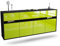 Dekati Sideboard Gainesville hängend (180x77x35cm) Korpus anthrazit matt - Front Hochglanz Grün - Push to Open - Leichtlaufschienen