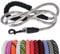 MayPaw Heavy Duty Rope Dog Lead, 3/4/5/6/7/8/10/12/15 FT Nylon Pet Training Leash, Soft Padded Handle Thick Lead for Large Medium Dogs (1/2 x 6', Grey)