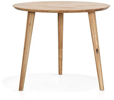 moebel-eins ASCON Esstisch, rund, Material Massivholz, Wildeiche, 75 cm