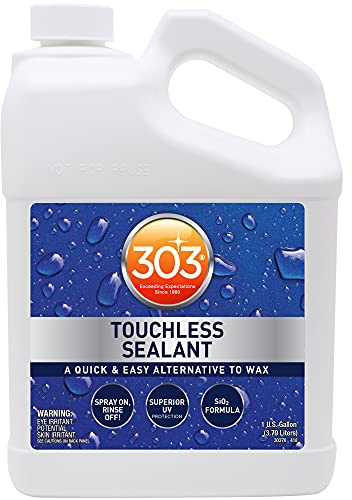 303 Products Touchless Sealant - SiO2 Technology - Water Activated Paint and Glass Protection - Spray On, Rinse Off, Refill for Trigger Spray Bottle,1 Gallon (30399)
