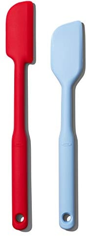 OXO 11299800 Piece Silicone Spatula Good Grips Lot de 2 grattoirs à pâte en silicone Rouge