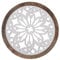 Funly mee Vintage Runde Wanddekoration mit Rahmen, Holzgitter, Wandskulpturen, 65 cm