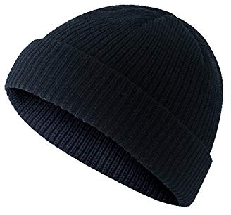 Youning Unisex Beanie Mütze Seemanns Fishers Mütze Herbst Winter Weich und Warm laufmütze Sportmütze Casual Rollmütze Hafenmütze Bikercap Brimless Hat für Damen und Herren (B)