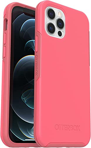 OtterBox Symmetry+ Hülle für iPhone 12 Pro Max mit MagSafe, stoßfest, sturzsicher, schützende dünne Hülle, 3X getestet nach Militärstandard, Rosa