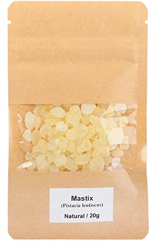 NKlaus Mastix zum Räuchern 40g - Räucherharze vom Mastixbaum - electa Naturharz mastichum hellgelb Pistacia Lentiscus - Echten 1. Grad Räucherwerk Chios Mastika - kleine Tränen von Chios 4007