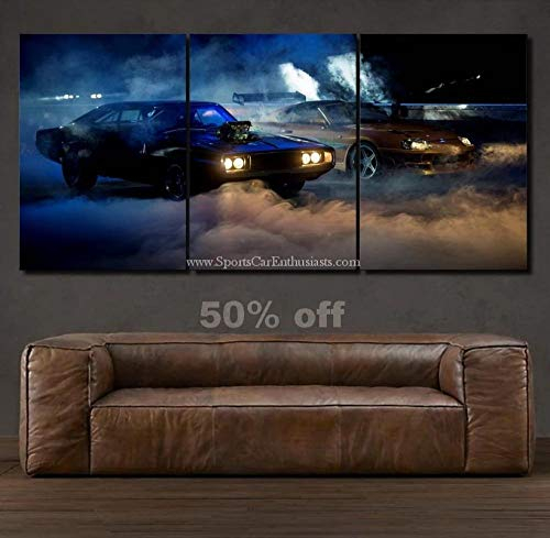 104Tdfc Bilder 3 Teilig Leinwand Wanddeko Geschenk 50X70Cm Rahmen Leinwanddrucke Fast & Furious Moderne Wandbilder XXL Wohnzimmer Wohnkultur Geschenk
