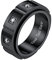 PROSTEEL drehbare Ringe für Männer schwarz Edelstahl personalisiert Spinner Ring in Größe 64 Biker Rocker Band Ring mit Zirkonia eingelegt Partnerring Verlobungsring Modeschmuck Accessoire