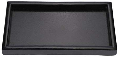 Bandejas para Servir, Negro Bandeja Grande de Madera Rectangular Plato de Bebidas Té Negra Antideslizante Café Refrigerios Comidas Hogar Restaurantes Comida Desayuno Decoración Cena(22 * 12 * 2cm)