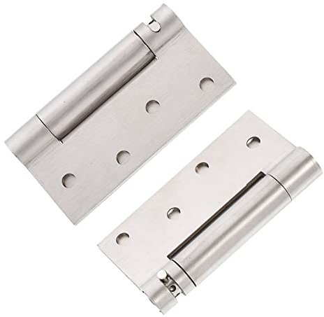DOITOOL Stainless Steel Self-Closing Door Hinge 2Pcs Adjustable Spring Cabinet Hardware 3.86X2.05X0.63In Smooth Polished for Home Kitchen Bathroom