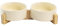SPUNKYJUNKY Gamelle Double en Céramique avec Support en Bambou pour Chats et Chiens (400ml, Beige)