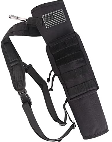 KRATARC Bogenschießen Leichter Pfeilköcher mit doppeltem Verwendungszweck Faltbare kompakte Hüftpfeile Tasche mit MOLLE-System, Tasche zum Aufhängen für Zielschießen, Jagd (schwarz,