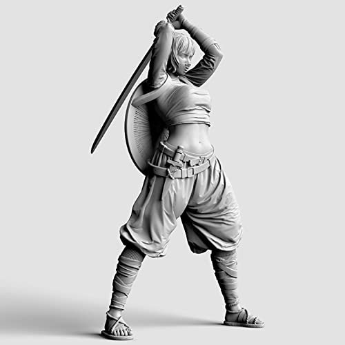 GoodYouth 82 mm japanische Samurai-Harzsoldatin, Modell, unmontiert und unbemalt, Miniatur-Figurenbausatz //Ky5-62