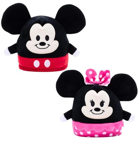Disney Mickey et Minnie Mouse Peluche réversible Super Douce 10 cm