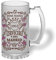 Bee Ingenious Jarra cerveza personalizada Maestro cervecero y del Madrid de cristal esmerilado con nombre y año personalizados Regalos para hombres, para padres, novios, hermanos. (Maestro Madrid)