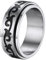 Supcare Edelstahlringe Damen Herren Spinnerring Silberring Drehbar Rattan Keltischer Knoten Ring Fingerring Anti Angst Stress Ring Fidget Ring Hip Hop Bandring Modeschmuck für Jahrestag