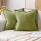 MIULEE 2er Set Kordsamt Kissenbezüge Samtkissen Weich Dekokissen Dekorativ Kissenbezug Modern Kissenhülle Sofakissen Zierkissen Couchkissen für Wohnzimmer Schlafzimmer Gras Grün 40x40 cm