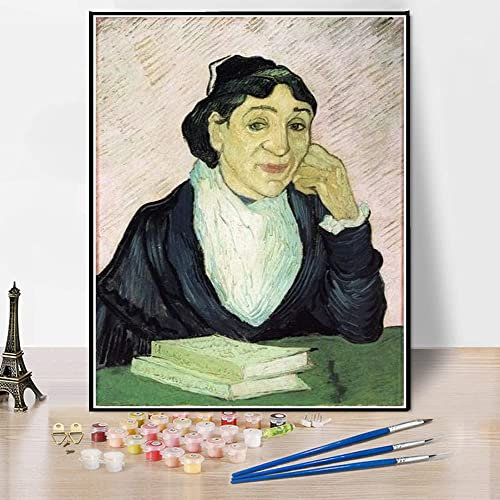 Peinture à l'huile par numéros pour adultes L - Portrait d'Arlesienne de Madame Ginoux par Vincent Van Gogh - 40 x 60 cm