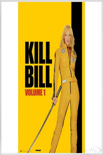 Close Up Kill Bill Poster Volume 1 Uma Thurman (93x62 cm) gerahmt in: Rahmen Weiss
