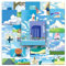 50 Stück Blauer Himmel und Weiße Wolken Aufkleber Pack Landschaft Sticker Set Wasserdichte Vinyl Sticker für Laptop Kinder Autos Motorrad Fahrrad Gepäck Koffer Computer Aufkleber Graffiti Decal