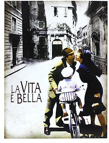 KUSTOM ART Póster de pared de la serie de carteles de películas famosas (La vida es hermosa) sin marco. Impresión artística sobre papel de pátina 40 x 30 cm