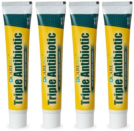 CareAll Triple Antibiotic Ointment 1.0 oz (4 Pack), First Aid Ointment for Minor Scrapes, Cuts, and Burns to Help Prevent Infection, Compare to The Active Ingredients of The Leading Brand