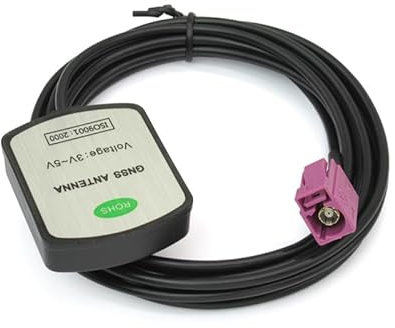 Antenne de navigation GPS active étanche avec connecteur Fakra H rose compatible avec Ford F-150 F-250-F-550 Focus Edge Escape Expedition Explorer Fusion Mustang Taurus Truck SUV