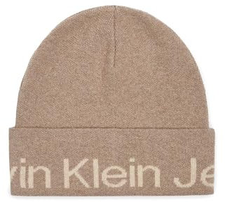 Calvin Klein Logo Beanie Plaza Taupe