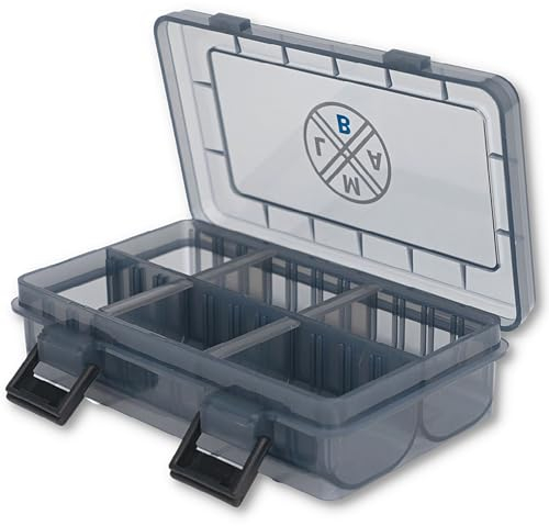 LMAB Angelbox Tackle Box Standard, 3 Größen, Köderbox, Tacklebox, Angelboxen für Zubehör, Kleinteilebox, Aufbewahrungsbox (XS - 15,5 x 10 x 4 cm)