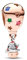 PANDORA Moments Bicolor Weihnachtsmann in Heißluftballon Charm aus Sterling Silber mit rosévergoldeter Metalllegierung, Zirkonia, Kompatibel Moments Armbändern, 782976C01