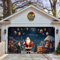 Chickwin Weihnachten Urlaub Garagentor Banner Abdeckung, Große Größe Xmas Frohe Weihnachten Rot Weihnachtsmann Dekorationen für Happy New Year Outdoor Hintergrund (210x240cm,Heiligabend)