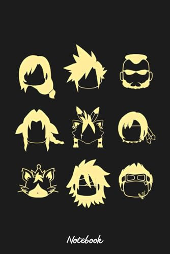 Final Fantasy 7 Whole Party Icons Notebook: Lined College Ruled Paper, Planner, Diary, Journal, 6x9 120 Pages, Matte Finish Cover
