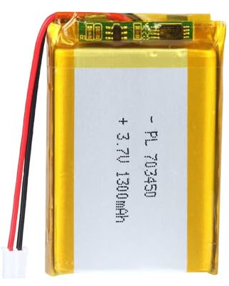Uxney Batteria da 3,7 V 1300 mAh 703450 agli ioni di litio agli ioni di litio agli ioni di litio agli ioni di litio con connettore 2P-PH con griglia da 2,0 mm