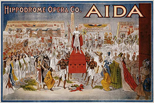 Ontrada Holzschild 30x40cm Hippodrome Opera Co Aida Verdi Holz Schild