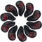 Craftsman Golf Black Classic Iron Headcover set with Red Large No. on Both Sides Magnetic Closure