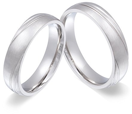 Juwelier Schönschmied - Herren Hochzeitsringe Partnerringe Freundschaftsringe Ephesia Edelstahl 54-50 9HHac - Kostenlose Wunschgravur mit AMAZON KONFIGURATOR online gestalten!