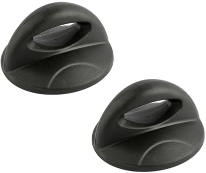 Tabanzhe 2 Sets Bakelite Circular Pot Lid Handgrip Knobs, Black Heat Resistant Universal Knob for All Saucepan and Cookware Pot Lid