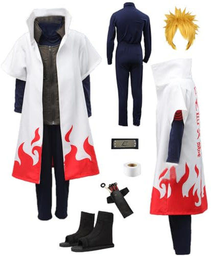 TYRHDJZQ Anime Weißer Umhang Grüne Weste Blau Herren Outfit Halloween Kostüm (US (XXL))