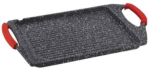 Kamberg – Plancha Grill 45 x 27 cm – Fundición de aluminio – Revestimiento tipo piedra – Todos los fuegos incluyendo inducción – Libre de PFOA/PFAS