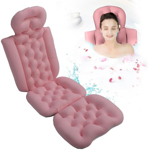 Ganzkörper-Badewannenkissen für die Badewanne, Dickes Badewannenkissen mit Starken Saugnäpfen, Luxuriöses Badewannenkissen für die Badewanne, Zur Unterstützung der Kopfstütze,