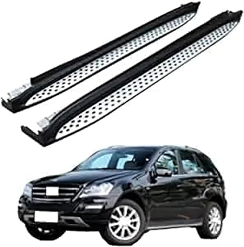Teptal Voiture Jupes Latérales Marchepied Voiture pour Mercedes Benz ML Class W164 2006-2012, ExtéRieurs Accessoires Acier Inoxydable Antidérapant