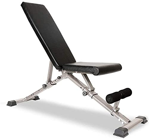 KOOFUR Hantelbank, Hantelbank Männer und Frauen Fitness Home Supine Board Multifunktionale Klappbank Assist Fitnessstuhl Trainingsbank