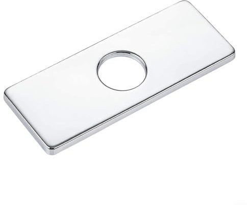 EpheyFIF Plaque de robinet en acier inoxydable, plaque de base de robinet, plaque de pont rectangulaire pour robinet mitigeur d'évier de salle de bain, plaque de pont pour toilettes/cuisine/salle de