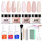 4 Colors Nail Dipping Powder Kit - Nude Pink Dip Powder Nail Kit - Natural Glossy Nail Powder Dip Kit Starter Set