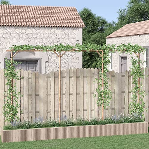 Rantry Pergola aus Bambus 385 x 40 x 205 cm, Gartenmöbel für den Außenbereich