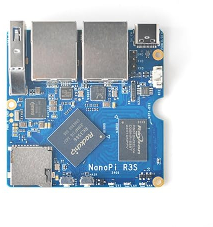 youyeetoo FriendlyElec Nanopi R3S mini router, 2GB LPDDR4X, 0/32GB eMMC, RK3566 Soc, OpenWRT with Dual-Gbps Ethernet, for IOT NAS Smart Home Gateway, Portable Travel (2+ 0GB, Bare Board)