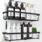Kitsure 2 Pack Rustproof Shower Caddy - Minimalist Style Bathroom Shelves, Wall-Mounted Shower Shelf, Large Capacity&Durable Bathroom Accessory, X-Large, Black