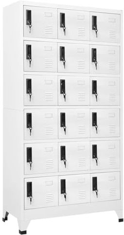 ShGaxin Casier en acier blanc 90 x 40 x 180 cm, casiers vestiaires, casiers métalliques, armoire casier 339828